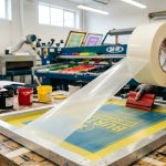 screen print application tape in printing environment